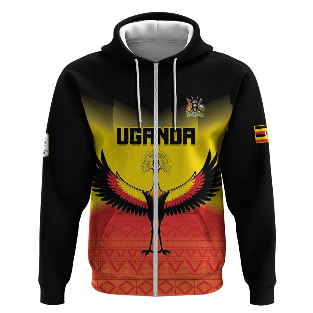 Uganda Football Custom Zip Hoodie Go Champions - African Pride