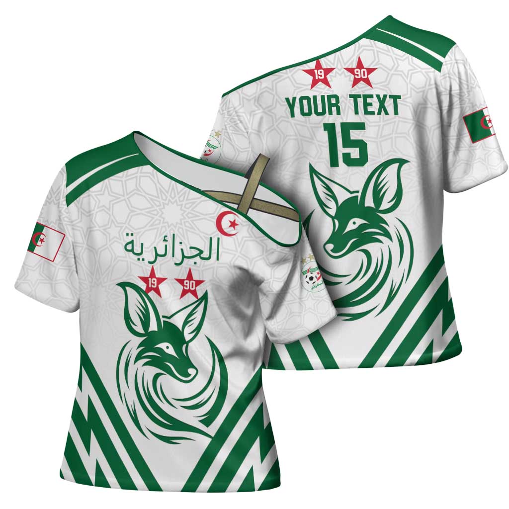 Custom Algeria Football Cross Shoulder Shirt Go Fennecs Go