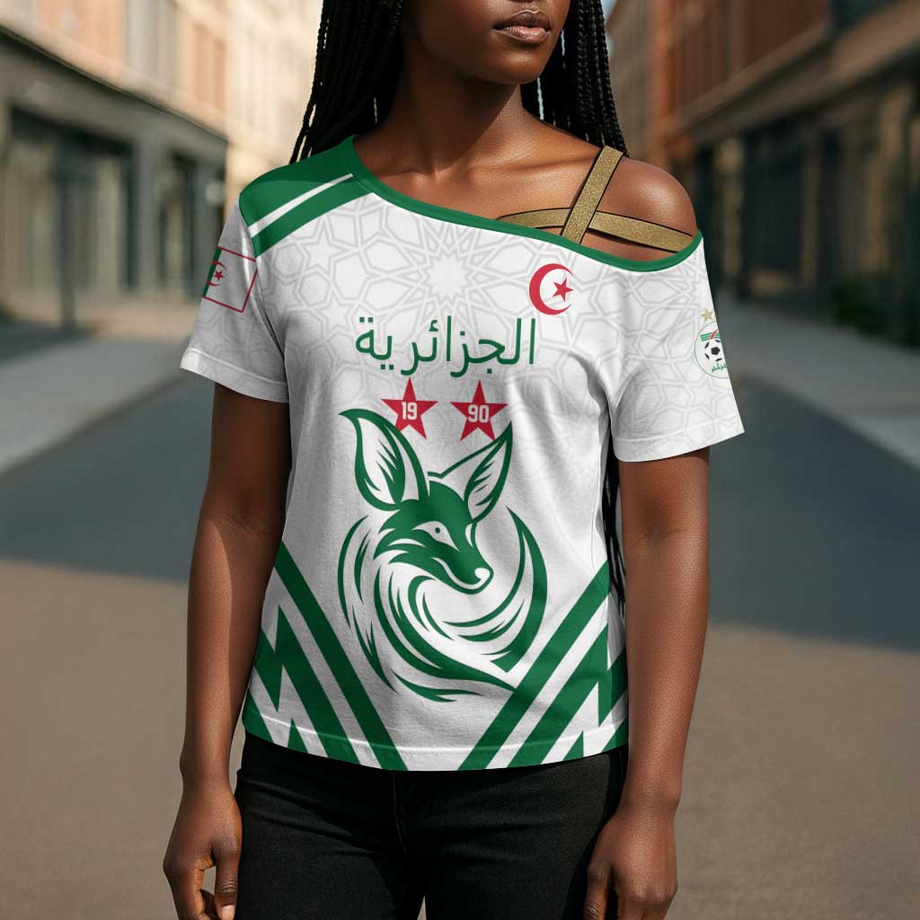 Custom Algeria Football Cross Shoulder Shirt Go Fennecs Go