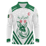 Algeria Football Custom Long Sleeve Polo Shirt Go Champions - African Pride