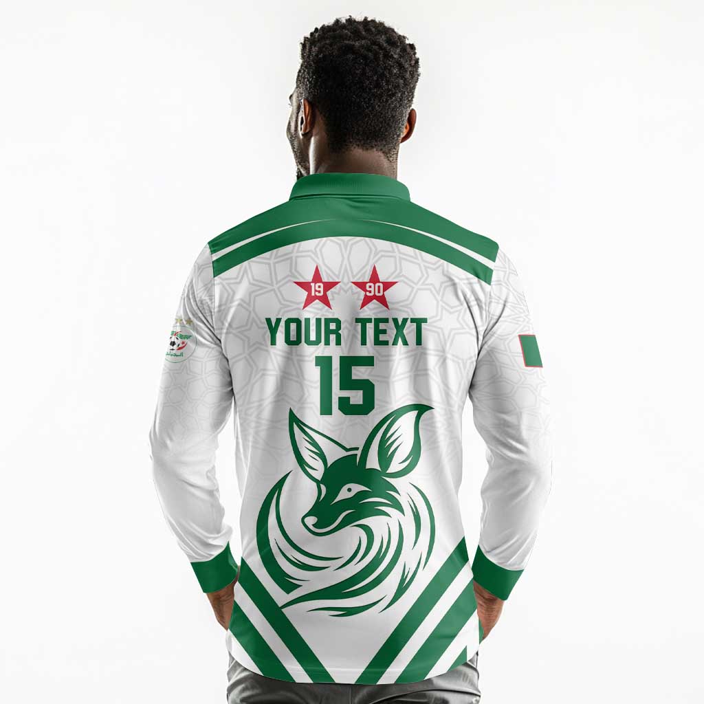 Algeria Football Custom Long Sleeve Polo Shirt Go Champions - African Pride