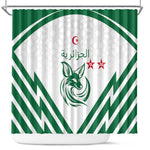 Algeria Football Shower Curtain Go Champions - African Pride