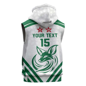 Algeria Football Custom Sleeveless Zip Hoodie Go Champions - African Pride