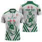 Custom Algeria Football Zipper Polo Shirt Go Fennecs Go