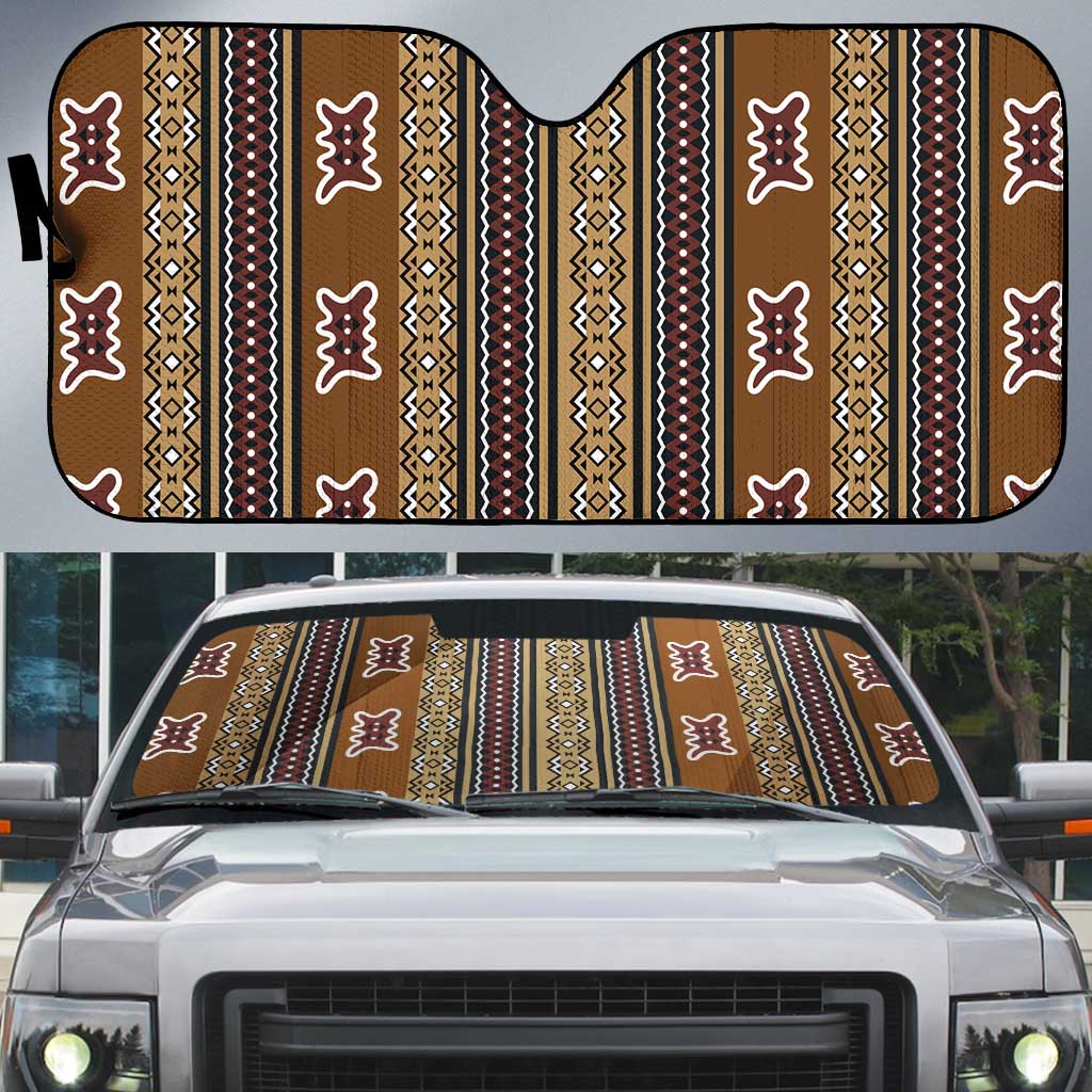 Mali Bologan Mud Cloth Pattern Auto Sun Shade