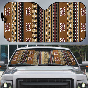 Mali Bologan Mud Cloth Pattern Auto Sun Shade