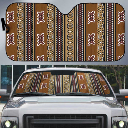 Mali Bologan Mud Cloth Pattern Auto Sun Shade