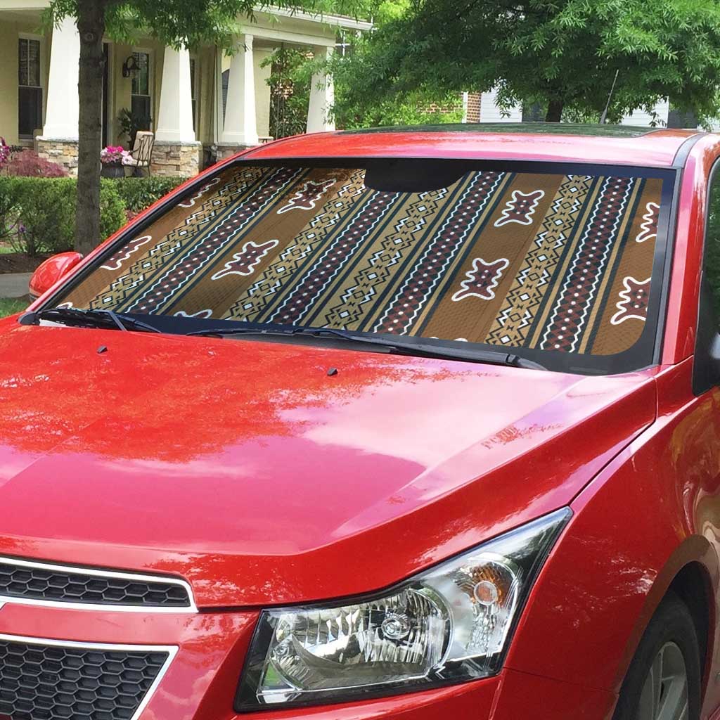 Mali Bologan Mud Cloth Pattern Auto Sun Shade