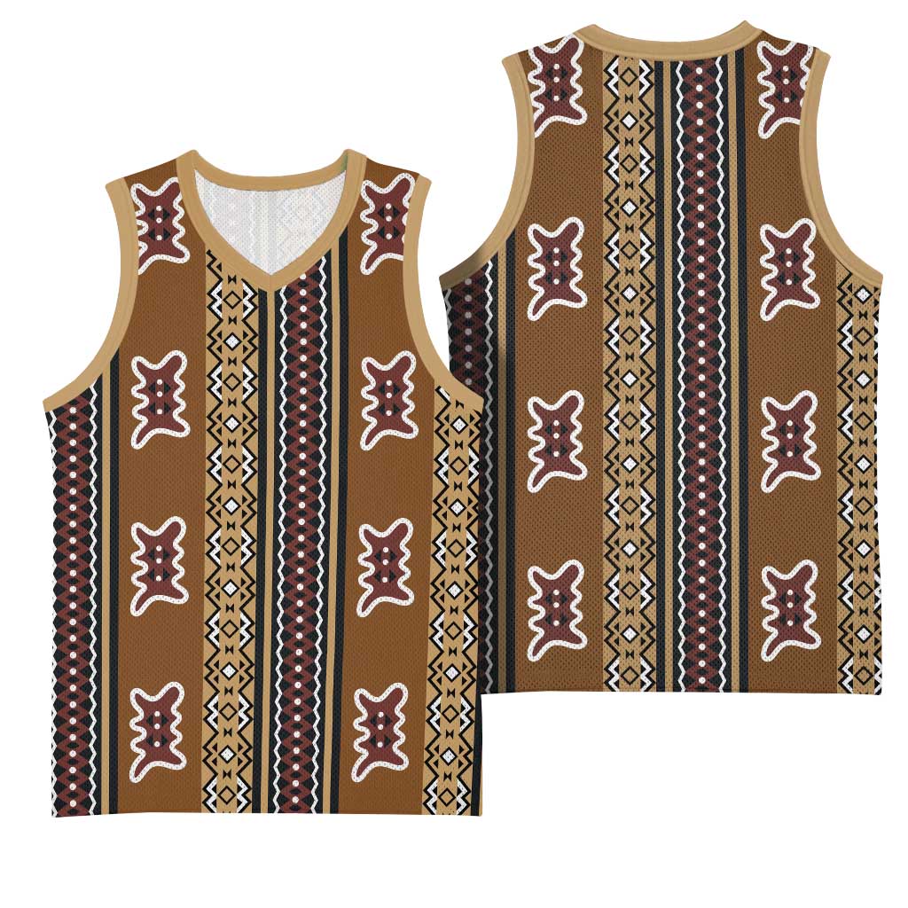 Mali Mud Cloth Basketball Jersey Traditional Bologan Pattern LT15