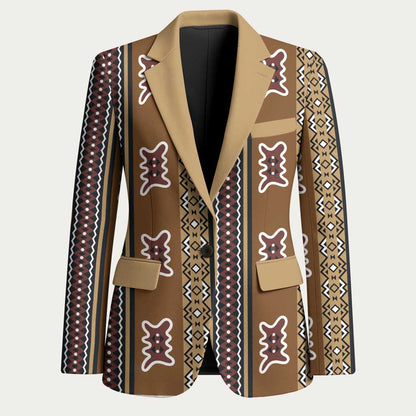 Mali Bologan Mud Cloth Pattern Blazer