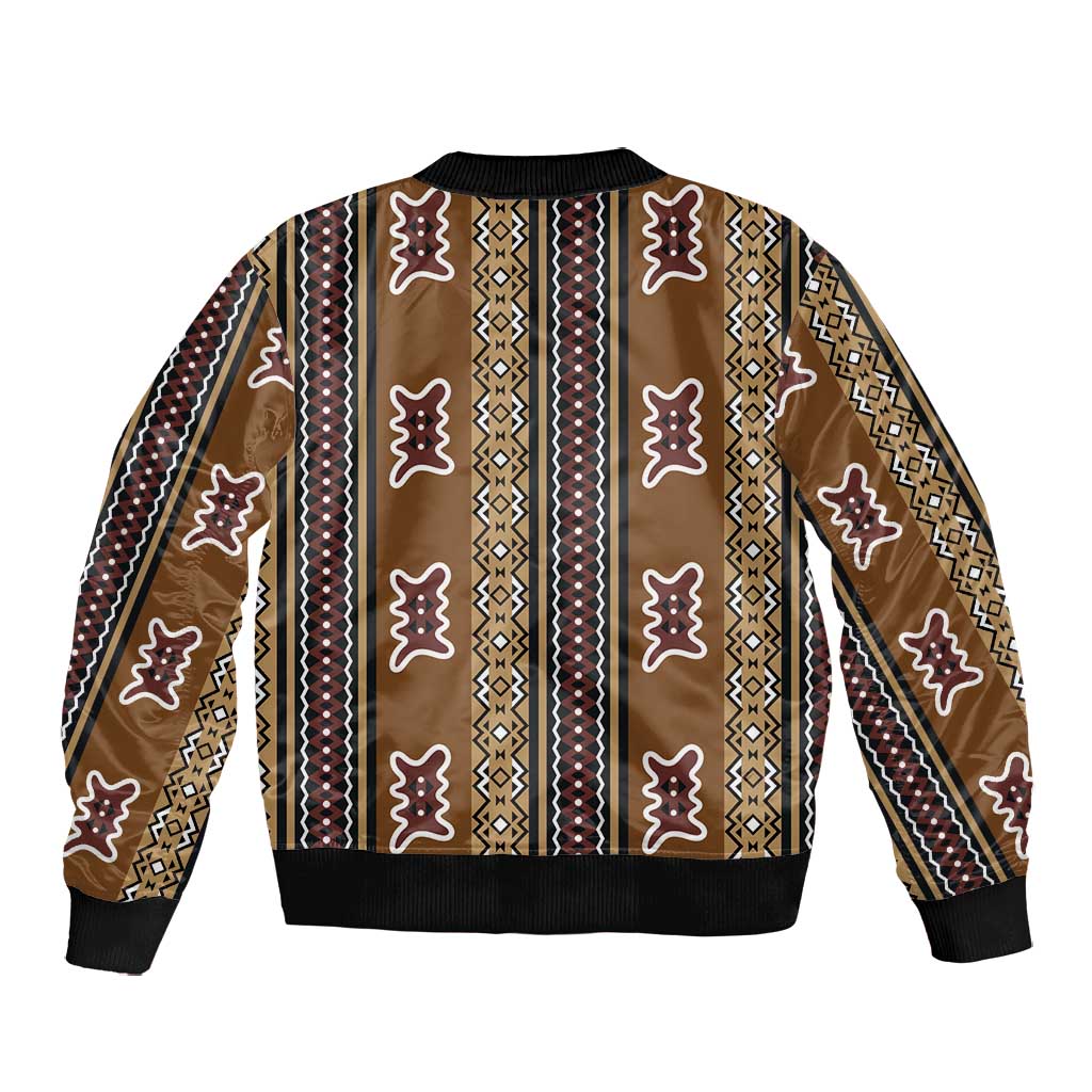 Mali Mud Cloth Bomber Jacket Traditional Bologan Pattern - African Pride