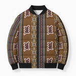 Mali Bologan Mud Cloth Pattern Bomber Puffer Jacket