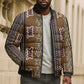 Mali Bologan Mud Cloth Pattern Bomber Puffer Jacket