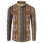 Mali Bologan Mud Cloth Pattern Button Sweatshirt