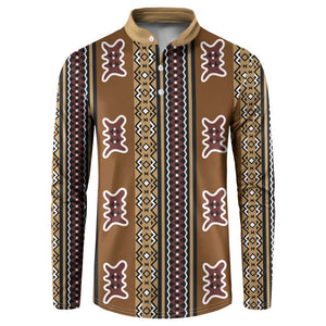 Mali Bologan Mud Cloth Pattern Button Sweatshirt