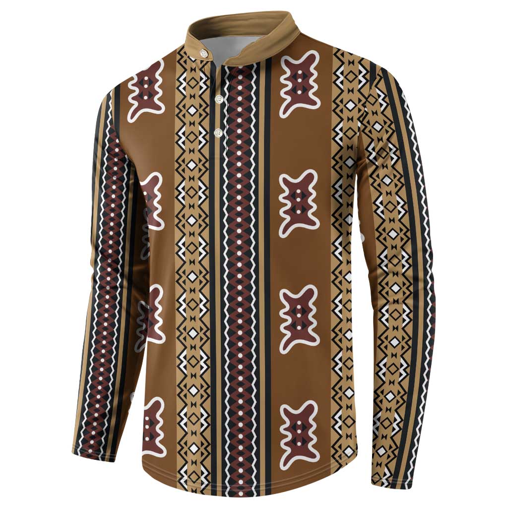 Mali Bologan Mud Cloth Pattern Button Sweatshirt