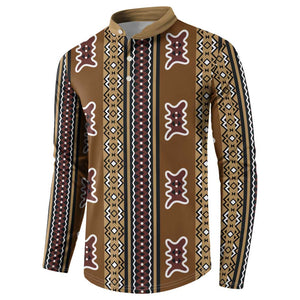 Mali Bologan Mud Cloth Pattern Button Sweatshirt