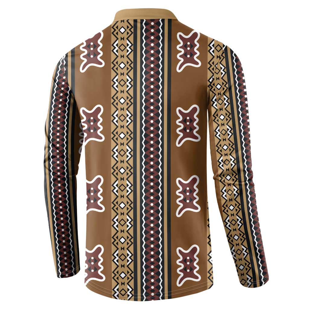 Mali Bologan Mud Cloth Pattern Button Sweatshirt