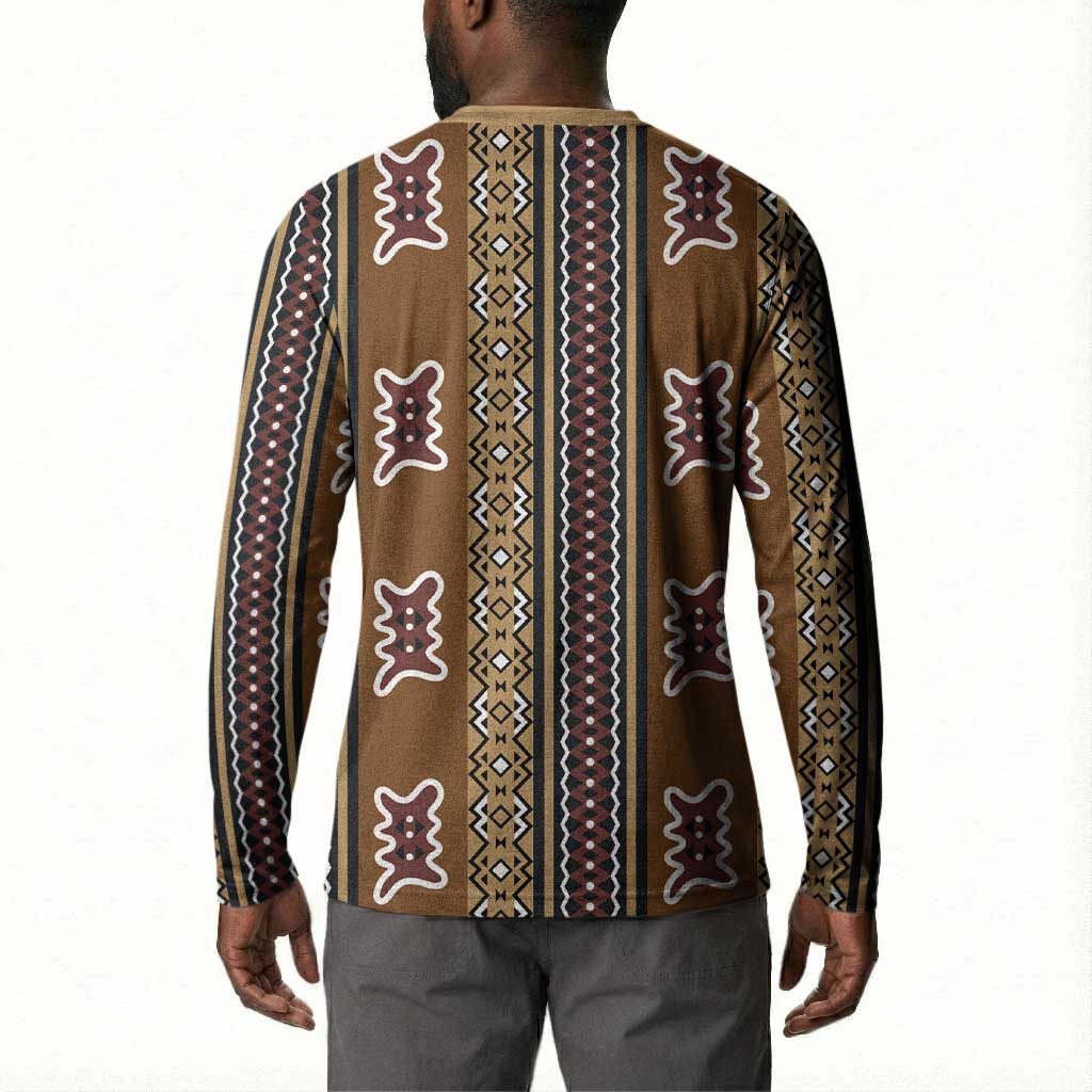 Mali Bologan Mud Cloth Pattern Button Sweatshirt