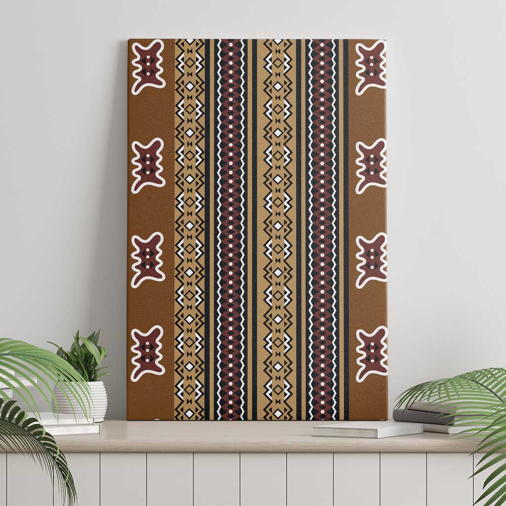 Mali Mud Cloth Canvas Wall Art Traditional Bologan Pattern - African Pride