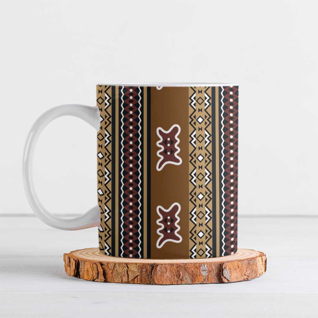 Mali Bologan Mud Cloth Pattern Ceramic Mug
