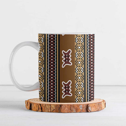Mali Bologan Mud Cloth Pattern Ceramic Mug