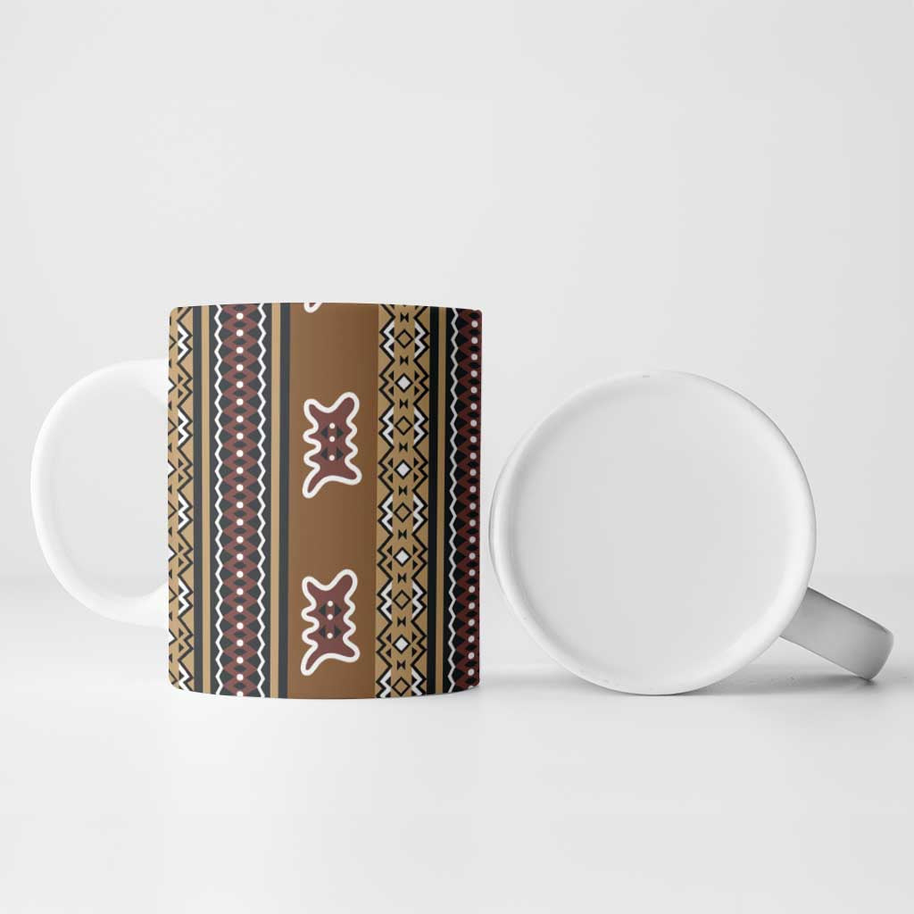Mali Bologan Mud Cloth Pattern Ceramic Mug