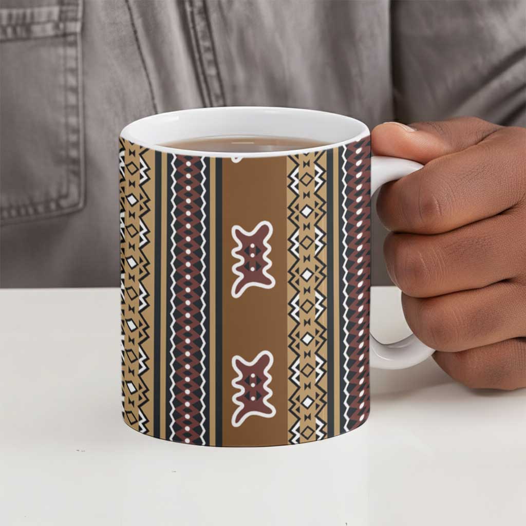 Mali Bologan Mud Cloth Pattern Ceramic Mug