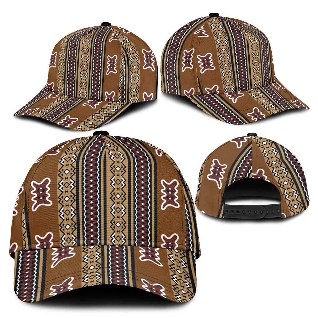 Mali Mud Cloth Classic Cap Traditional Bologan Pattern - African Pride