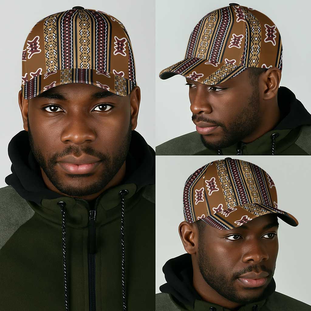 Mali Mud Cloth Classic Cap Traditional Bologan Pattern - African Pride