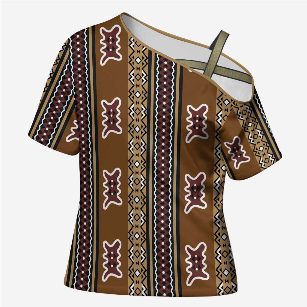 Mali Bologan Mud Cloth Pattern Cross Shoulder Shirt