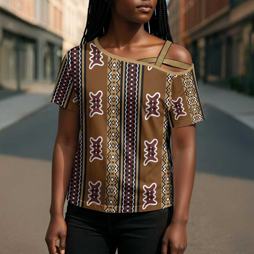 Mali Bologan Mud Cloth Pattern Cross Shoulder Shirt