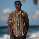 Mali Mud Cloth Hawaiian Shirt Traditional Bologan Pattern - African Pride