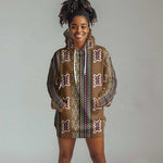 Mali Mud Cloth Hoodie Dress Traditional Bologan Pattern - African Pride
