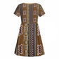 Mali Mud Cloth Kid Short Sleeve Dress Traditional Bologan Pattern - African Pride