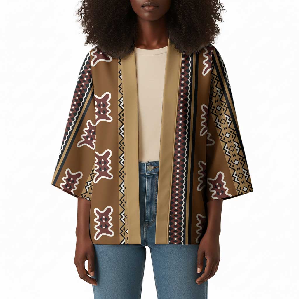 Mali Bologan Mud Cloth Pattern Kimono