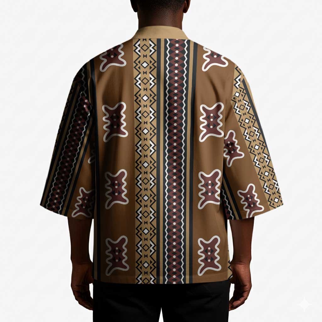 Mali Bologan Mud Cloth Pattern Kimono