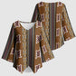 Mali Bologan Mud Cloth Pattern Kimono Sleeve Blouse