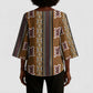 Mali Bologan Mud Cloth Pattern Kimono Sleeve Blouse