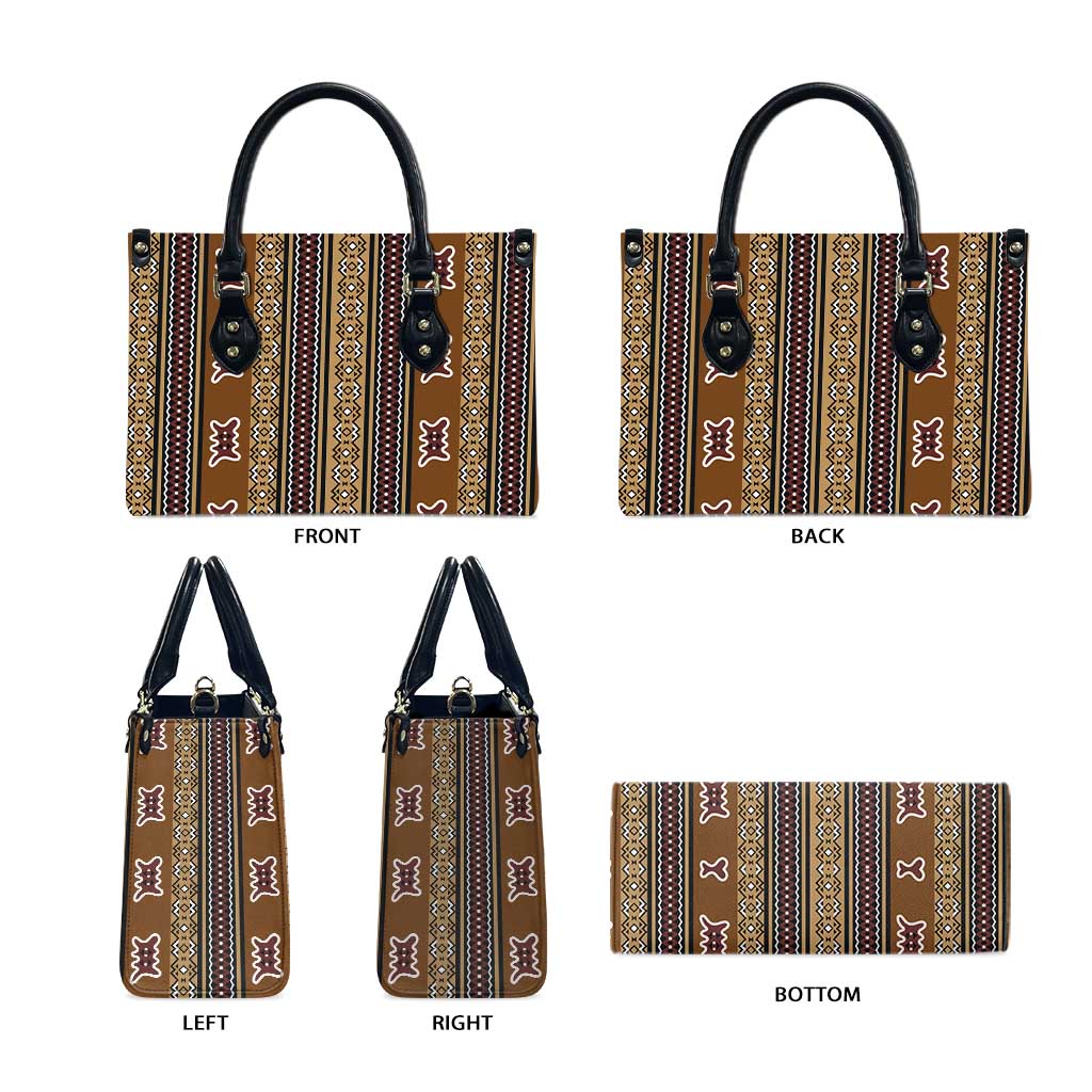 Mali Bologan Mud Cloth Pattern Leather Bag