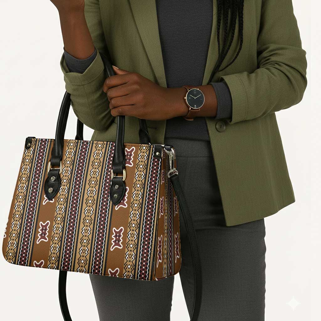 Mali Bologan Mud Cloth Pattern Leather Bag