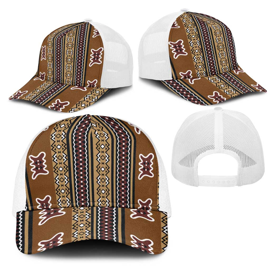 Mali Mud Cloth Mesh Trucker Cap Traditional Bologan Pattern - African Pride