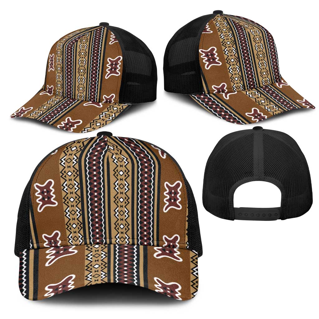 Mali Mud Cloth Mesh Trucker Cap Traditional Bologan Pattern - African Pride