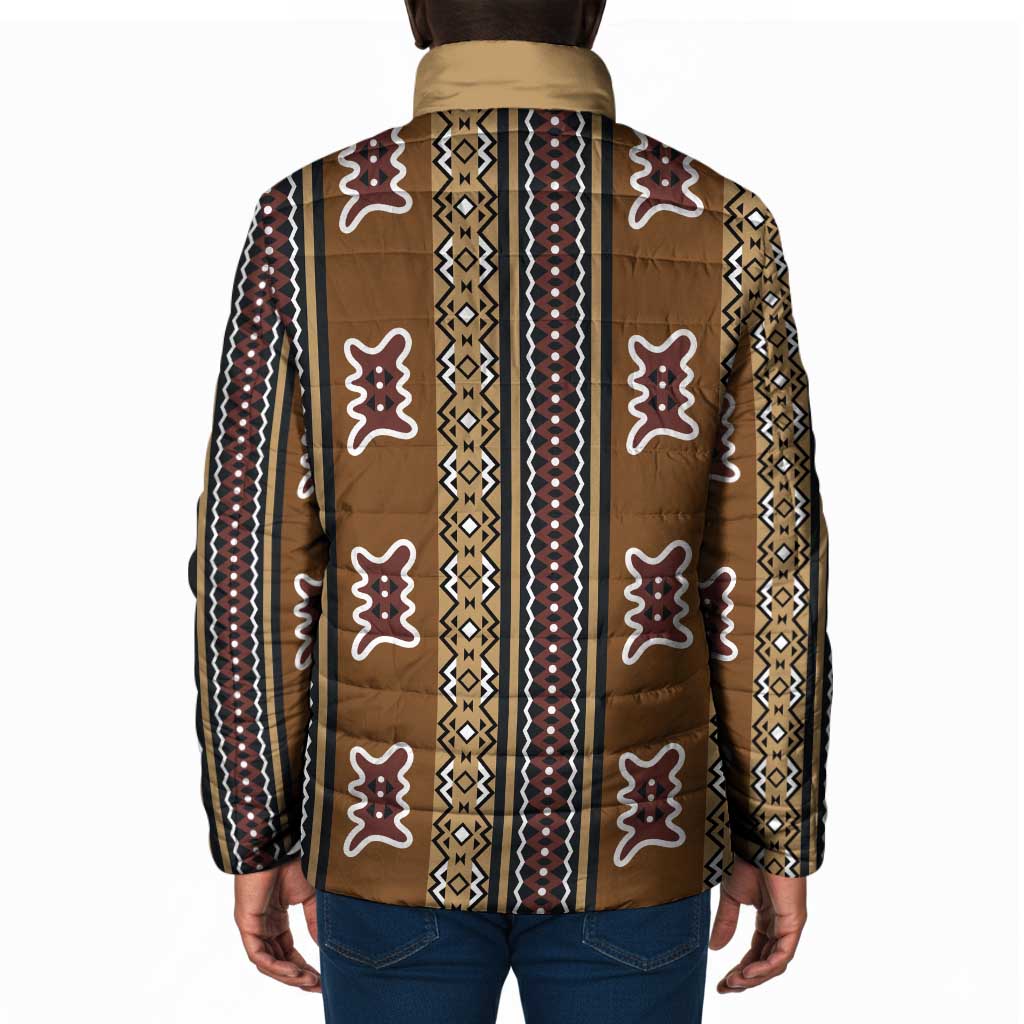 Mali Bologan Mud Cloth Pattern Padded Jacket