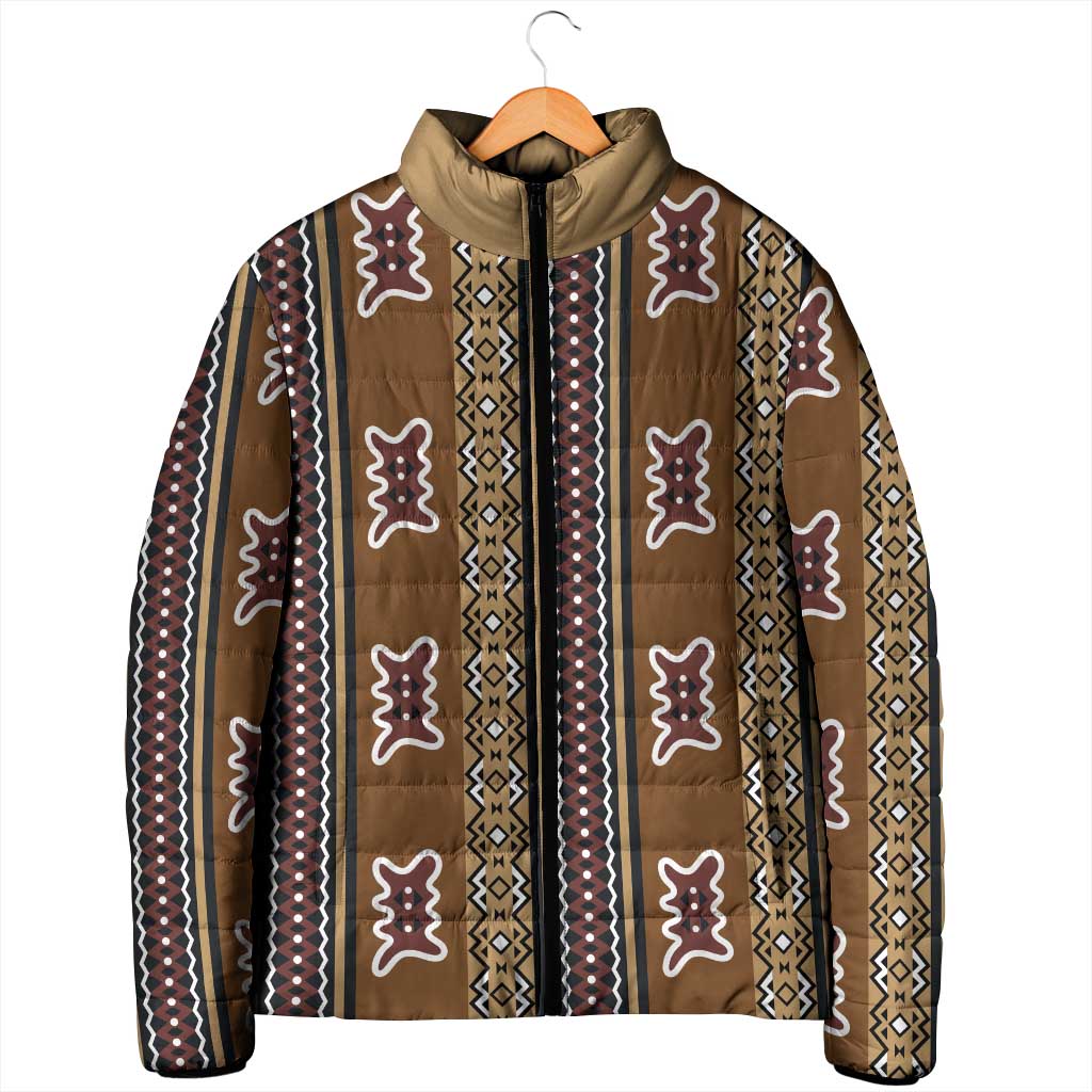 Mali Bologan Mud Cloth Pattern Padded Jacket