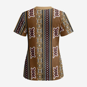 Mali Bologan Mud Cloth Pattern Scrub Top - African Pride