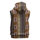 Mali Mud Cloth Sleeveless Hoodie Traditional Bologan Pattern - African Pride