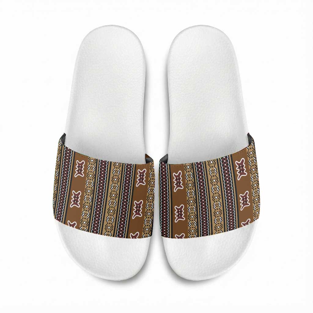Mali Bologan Mud Cloth Pattern Slide Sandals