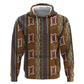Mali Mud Cloth Zip Hoodie Traditional Bologan Pattern - African Pride