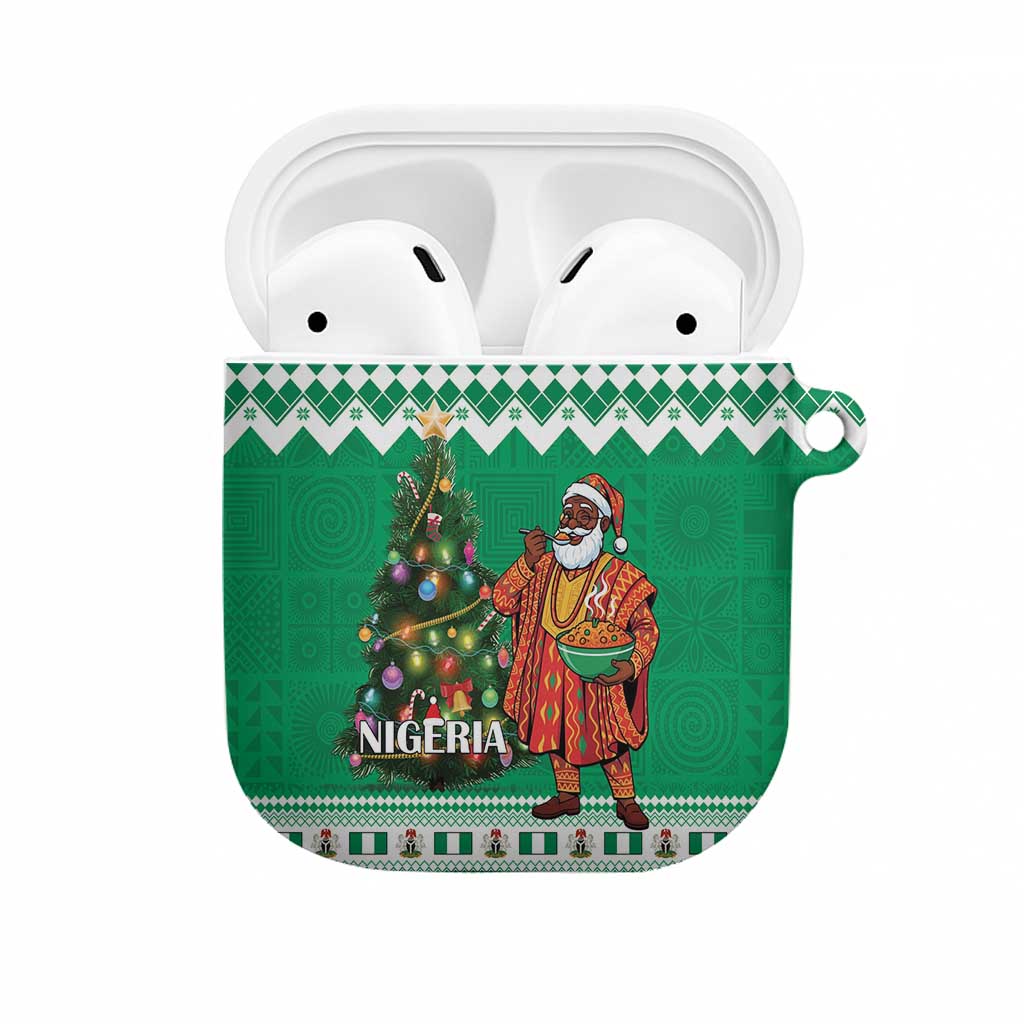 Nigeria Christmas AirPods Case Black Santa With Jollof Rice